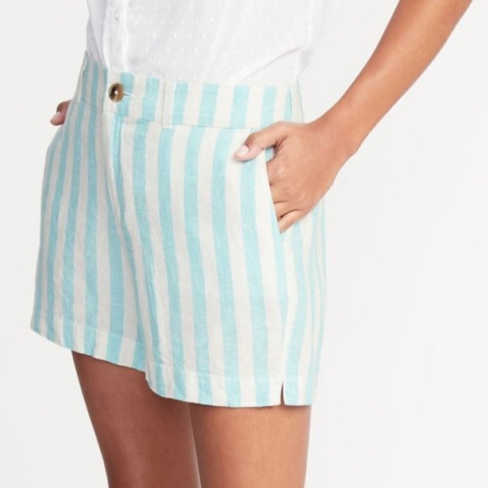 Old Navy NEW Mid-Rise Everyday Linen-Blend Shorts Size 4